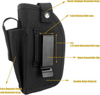 Concealed Carry Gun Holster with Mag Pouch Fits Handgun with Laser Light Mounted IWB OWB Ambidextrous Use by Convertible Clip