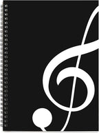 MAXCURY Blank Sheet Music Composition Manuscript Staff Paper Art Music Notebook Black 100 Pages 26x19cm (Black)