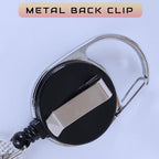 Personalized Retractable ID Badge Holder Clip, Customized Badge Reel with Key Ring Hook for Office Worker, Medical MD RN, Nurse, Doctor, Teacher, Student,1 to 100 Bluk Packs