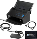 IX500 Scansnap Receipt Scanner - 1 Year Warranty, USB High Speed Cloud Enabled Document & Photo Scanner for Mac & PC - ADF with Duplex Scanning w/ 16V, USB 3.0 Cable, Cloth (Renewed)