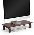 Anji Mountain Monitor Stand - Desktop Organizer & Laptop Riser, Ergonomic Monitor Riser, Space-Saving Monitor Stand for Desk, Durable Construction, Easy Assembly, Ideal for Home & Office,Walnut
