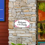 Signs ByLITA Peony Blush Personalized Hanging Wall or Door Sign (5 x 10") | Custom Signage for Your Home & Business