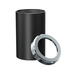 Gatco Modern Round Wastebasket, Matte Black and Chrome Combo - Stainless Steel Trash Can with Removable Lid, Leakproof, 3 Gallon Capacity for Bathroom, Bedroom, Kitchen, or Office