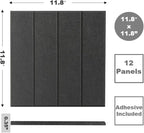 DECORITA Felt Bulletin Board Tiles | Modern Cork Board Alternative | Large Cork Boards for Walls | Aesthetic Felt Wall Panels for Office & Home Decor | Pinboard & Photo Board (12-Pack) | Black