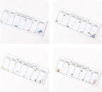 Weekly Organizer Long Strip Planner Notebook Pads Random Patterns for Goal Tasks Ideas Notes