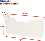 Simple Houseware Single Pocket Wall Mount for Hanging File Holder, 3 Packs, White