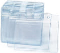 10 Pcs Clear Plastic Horizontal Name Badge ID Card Holders