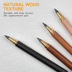 HOTUT Inkless Pencil - 4pcs Everlasting Wooden Infinity Pencil, Wood-Cased Graphite Reusable for Writing Drawing, Students Home Office School Supplies