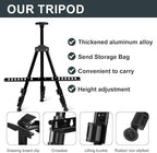 AROIC Art Painting Artist Easel Stand, Painting Display Easel Stand,Portable Adjustable Iron Tripod Display Stand with Bag, Height from 20 to 66 in for Table-Top/Floor Drawing and Displaying(12 Pack)