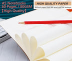 FAWTEEM 24 Pack A5 Kraft Notebook,Blank Pages - 60 Pages (30 Sheets),Sketch Book Bulk, 8.3”x 5.5”Small Kraft Notebook