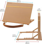 MEEDEN A3 Wooden Tabletop Easel for Painting, 5-Position Adjustable Drawing & Sketching Board with Shoulder Strap, Portable Beechwood Desktop Art Easel Stand for Adults, Artists, Beginners & Student