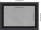 Amanti Art Black Framed Magnetic Board 15x21 Small Vision Board for use with Magnets, 100% Metal Sheet to Display Items as Office Decor or for Home Organization in mudroom, Kitchen or Kids Room