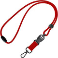 Fishent Breakaway Neck Lanyards for ID Badges, Adjustable Durable Heavy Duty Lanyard with Detachable Buckle for Keys Holder (Red)