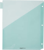 Amazon Basics Tab Dividers for 3 Ring Binder, Two Pocket, Letter Size, Assorted Colors, 24 Count