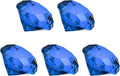 PATIKIL 5 Pcs Diamond Crystal Paperweight, 40mm / 1.57 Inch Crystal Paperweight Paper Weight for Home Office Desktop Table Decor Wedding Party Jewelry Ornaments, Dark Blue