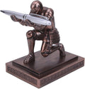 Amoysanli Knight Pen Holder Desk Organizers and Accessories Desk Decor Resin Pen Holder as Gift with a Cool Pen for Office and Home (Red)