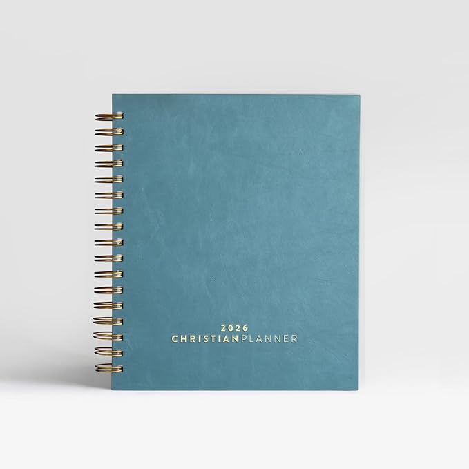 Christian Planner 2026 Daily Planner - Faith Based Monthly and Weekly Planner, Vision Board, and Habit Tracker - 2026 Calendar, Personal Organizer and Devotional Journal (Spiral, Indigo)
