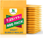 Kraft Bubble Mailers [400 Pack] Mailing Packing Envelopes #1 (7.25" x 11")