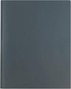 JAM PAPER Plastic Color POP Folders - 2 Pocket Durable Folders with Metal Prongs Fastener Clasps - Grey - Bulk 96/Pack