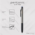 Pentonic GR-T Retractable Gel Pens, 10 Count, Blue Ink, 0.7 mm Fine Point, Smooth Writing For Journaling, Note Taking, Office & School (1002361)
