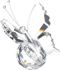 PATIKIL Butterfly Crystal Paperweight, 75mm / 3 Inch Crystal Paperweight Paper Weight for Home Office Desktop Table Decor Wedding Party Jewelry Ornaments, White