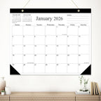 Large Desk Calendar 2026-22" x 17" Desk Calendar from January 2026 - June 2027, Desktop Pad Calendar 2026-2027 Perfect for Planning and Organizing In Your Home, School or Office, Black