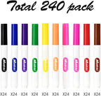 Madisi Washable Markers, Broad Line Markers, Assorted Colors, Classroom Bulk Pack, 240 Count