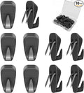 Hufopik 10 Pcs Cubicle Hooks - Fabric Panel Wall Clips for Hanging Coats, Pictures, Supports up to 40 lbs (Black)
