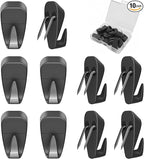Hufopik 10 Pcs Cubicle Hooks - Fabric Panel Wall Clips for Hanging Coats, Pictures, Supports up to 40 lbs (Black)