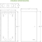 On-Q 28" Structured Media Enclosure with Hinged Cover Lock, 20 Gauge CRS, Flush or Surface Mount