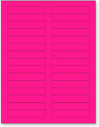 NextDayLabels - 8-1/2 x 11 Neon Color High Light Fluorescent Labels for Laser & Inkjet Printer (Pink Fluorescent, 2/3" x 3-7/16" - 30 Per Page | 750 Labels)