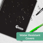 Rosmonde 1 Subject Spiral Notebook, 12 Pack, College Ruled, Water Resistant Cover, Thick 140 Pages/Book (70 Sheets), 8 x 10-1/2, 3 Hole, Bulk School & Office, Black Cover