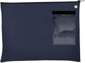 BankSupplies Canvas Interoffice Mailer - 14 oz. - 14W x 11H - Navy Blue - Transit Bag - Large Zipper Bag with Grommet - Use with Padlock or Zip Tie for Security