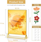 PPH-Sisy Acrylic Sign Holder 8.5X11 Clear Sign Holder,Double Sided Flyer Holder, Table Menu Holder Display Stand for Wedding Table Number (6pcs)