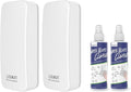 loukin 2 Pack Magnetic Dry Erase Eraser, Whiteboard Eraser, Glass Board Remover, 3.4 fl oz Whiteboard Cleaner * 2 Included, for Classroom, Home and Office Use (White)