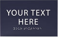 ADA CENTRAL SIGNS - 6" X4" Personalized Custom Sign- Tactile Graphics Grade 2 Braille Text | ADA Compliant Wall Mount Plastic Signs For Schools, Offices, Businesses, Apartments & Restaurants