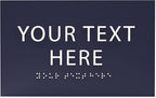 ADA CENTRAL SIGNS - 6" X4" Personalized Custom Sign- Tactile Graphics Grade 2 Braille Text | ADA Compliant Wall Mount Plastic Signs For Schools, Offices, Businesses, Apartments & Restaurants