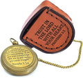 Trust in The Lord With All Your Heart - Proverbs 3:5-6 Quote Engraved Compass With Wooden Box, Greeting Card, Gift Compass, Graduation Day Gifts 2024 for Women Men Boys Girls