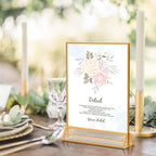PPH-Sisy Acrylic Sign Holder 8.5X11 Gold Picture Frame Double Sided Acrylic Frame Plastic Sign Holder Display Stand for Wedding Table Numbers Menu Holder (6 Pack)