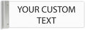 ALPHA DOG SIGNS Custom Projecting Hallway Nameplate, 4"x12" Double-Sided Business Sign, Personalized 2-Line Text, Indoor Outdoor, Easy Install, Durable, Made in USA (White)