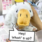 XZR Cute Pen Bag Case Box Stocking Stuffers Cute Creative Animal Cartoon Large Capacity Shark Bird Zipper Organizer Storage Bag Box Nice Gift (Goose)