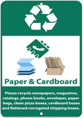 Paper & Cardboard Please Recycle Security Sign Vinyl Sticker Decal 8"