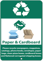 Paper & Cardboard Please Recycle Security Sign Vinyl Sticker Decal 8"