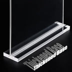 xydstay 8.5 x 11 Acrylic Sign Holder 2 Pack, Vertical T Shape Clear Plastic Menu Holder, Unbreakable Table Sign Holder for Restaurant, Office, School, Store and Home Use