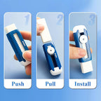M&G 4 Pack Erasers Sliding Retractable Eraser, Soft White Color Cute Erasers Push Pull Eraser with Plastic Sleeve for Students Kids, School Office Home Supplies