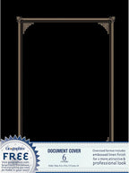 Geographics Classic Linen Certificate/Document Covers, 12.5” x 9.75”, Black (6 Pack)