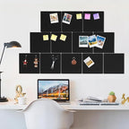 Large Cork Bulletin Board Alternative for Office60 x 35" - 15 Pack Felt Bulletin Boards Dart Wall Protectors 70 Pcs Safe RemovableAdhesive Tabs Pcs for Office Wall, School, Home Decor, Black
