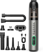 yoyoto Car Vacuum, Handheld Vacuum Cordless with 21000Pa Powerful Suction & 3 Modes, 4-in-1 Portable Hand Held Mini Vacuum Cleaner Rechargeable, Ultra Light for Car Home Office (Silver)
