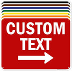 Custom Arrow,Custom Directional Sign, Right Arrow, 18x24 Inches, 55 mil thick HDPE (high density polyethylene) Made in USA by My Sign Center