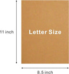 COLOURFUL US 120 Sheets Kraft Paper Letter Sized (8.5x11 inches) 120 GSM (45LB) Brown Stationery Paper - Brown Craft Paper Sheets for Arts Crafts,Office, Laser and Inkjet Printer Compatible